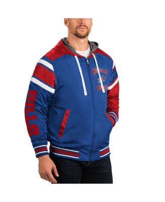 Men's Royal, Gray Buffalo Bills Extreme Full Back Reversible Hoodie Full-Zip Jacket