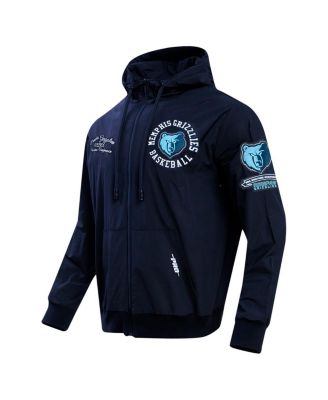 Men's Navy Memphis Grizzlies Hybrid Full-Zip Hoodie