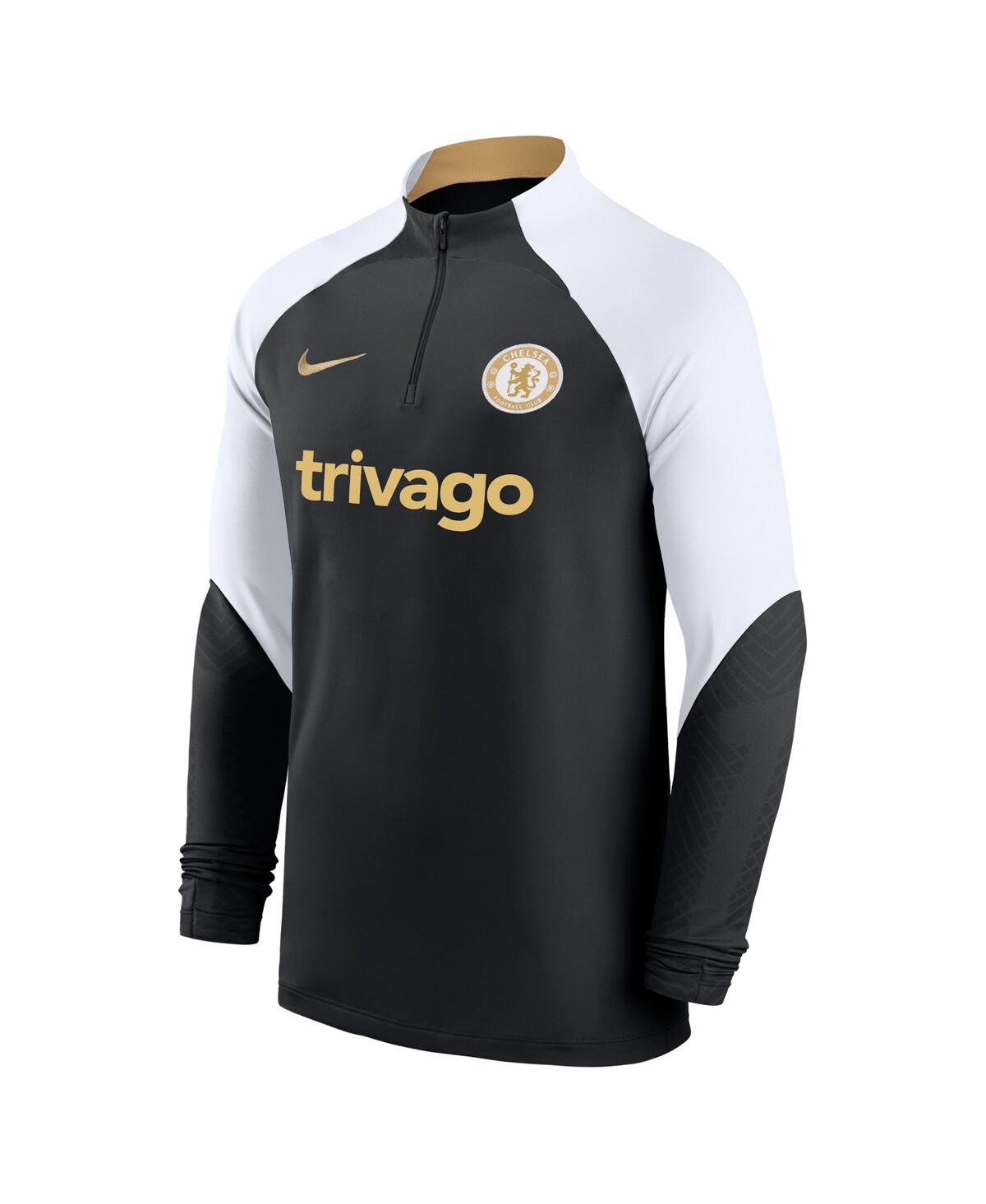 Big Boys NikeChelsea 2023/24 Strike Drill Performance Raglan Quarter-Zip Top - Black