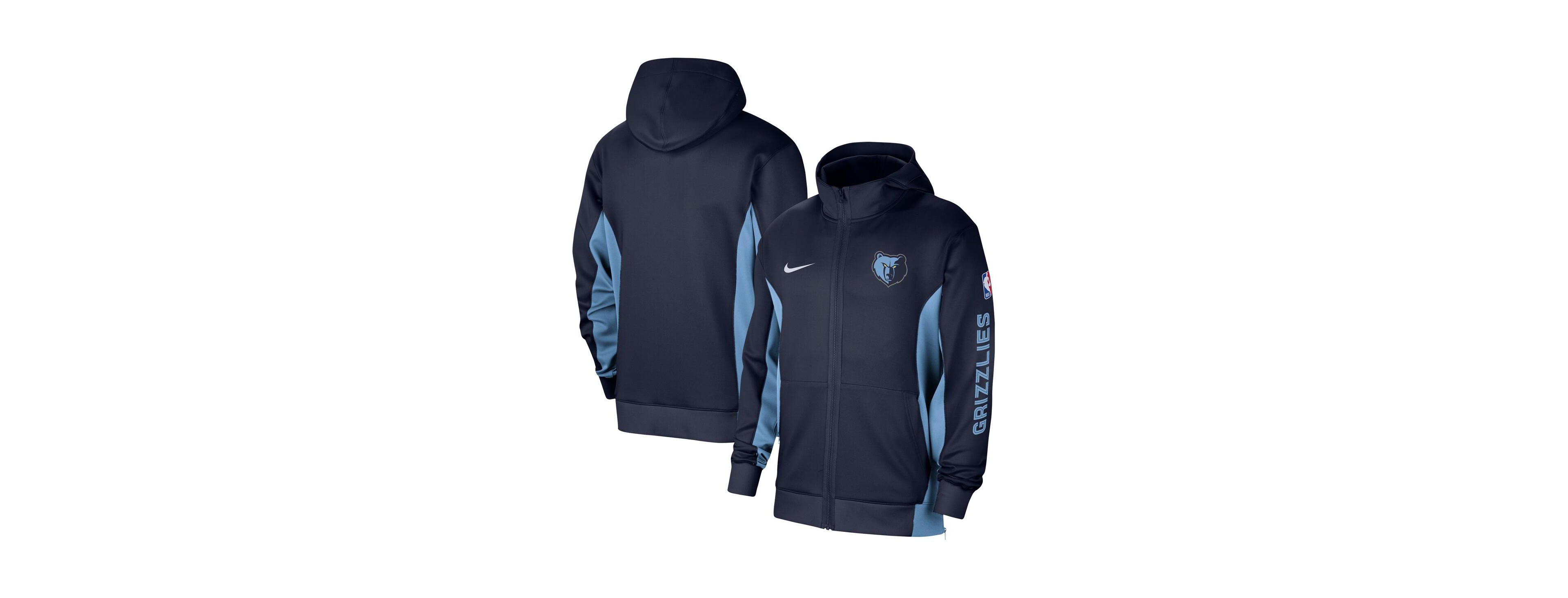 Men's Nike Navy Memphis Grizzlies 2023/24 Authentic Showtime Full-Zip Hoodie