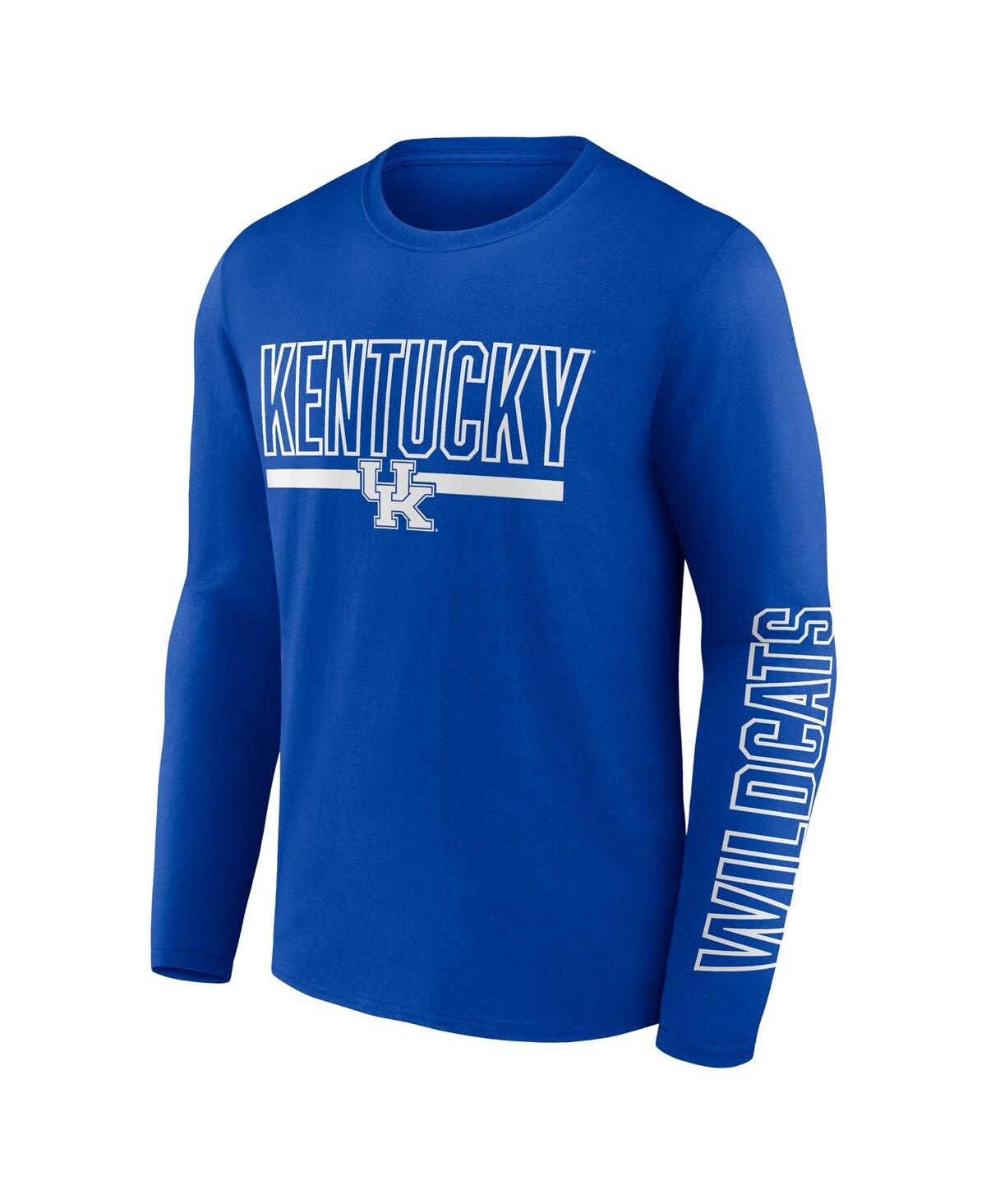 Men's ProfileKentucky Wildcats Big and Tall Two-Hit Graphic Long Sleeve T-shirt - Royal
