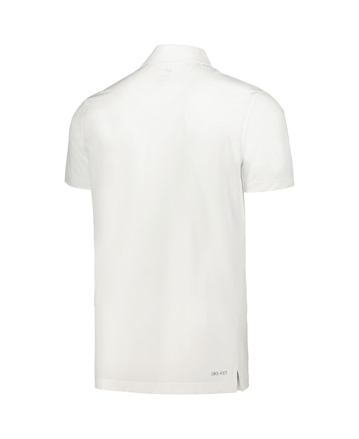 Shop Nike Men's  White Illinois Fighting Illini Sideline Polo Shirt