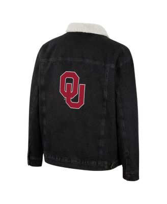 Men's x Wrangler Charcoal Oklahoma Sooners Western Button-Up Denim Jacket