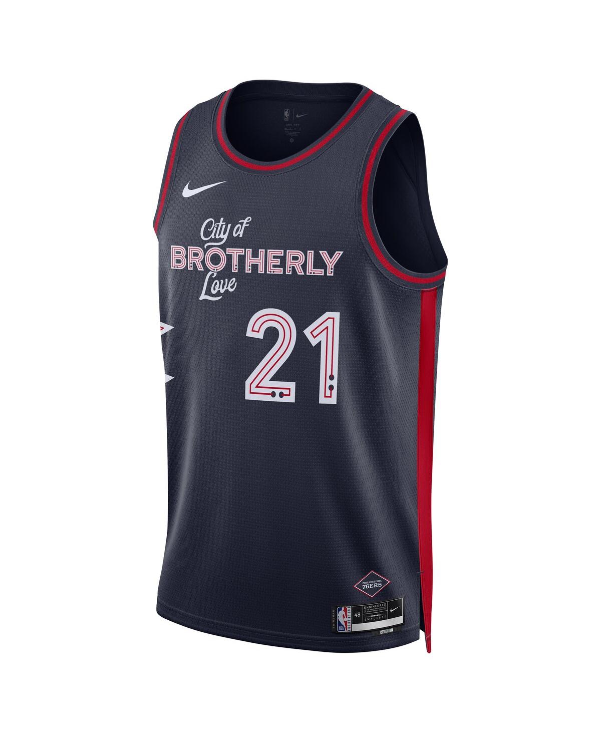 Nike Men s and Women s Nike Joel Embiid Navy Philadelphia 76ers 2023 24 Swingman Jersey City Edition Navy Smart Closet