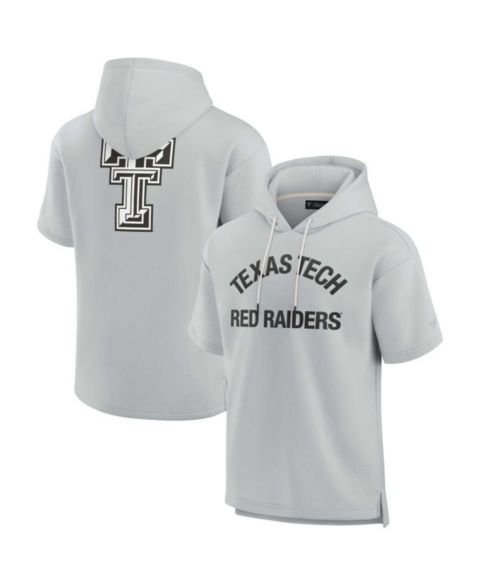 Худи Fanatics Signature Gray Texas Tech Red Raiders Super Soft Fleece Short Sleeve Pullover
