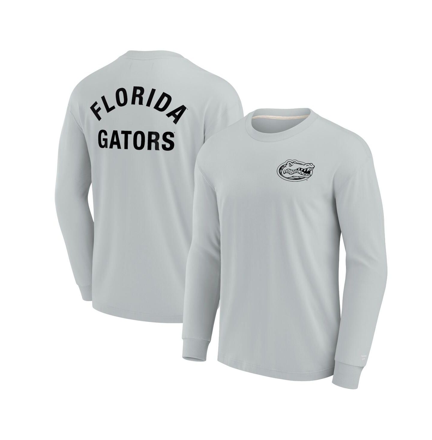 Футболка Fanatics Signature Gray Florida Gators Super Soft Long Sleeve — фото 1