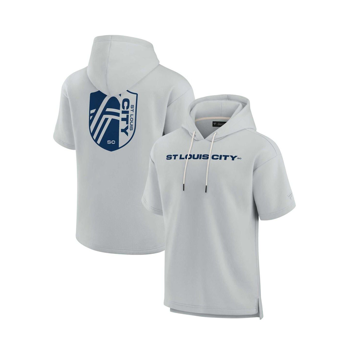 Худи Fanatics Signature Gray St. Louis City SC Super Soft Fleece Short Sleeve Pullover — фото 1