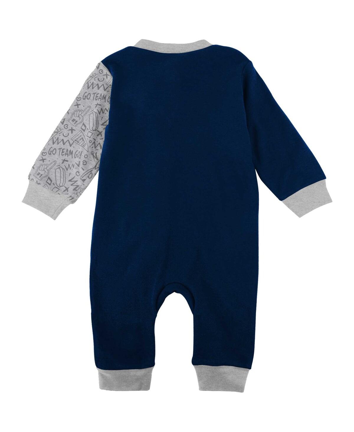 Shop Outerstuff Infant Boys And Girls Navy Penn State Nittany Lions Playbook Two-tone Sleeper