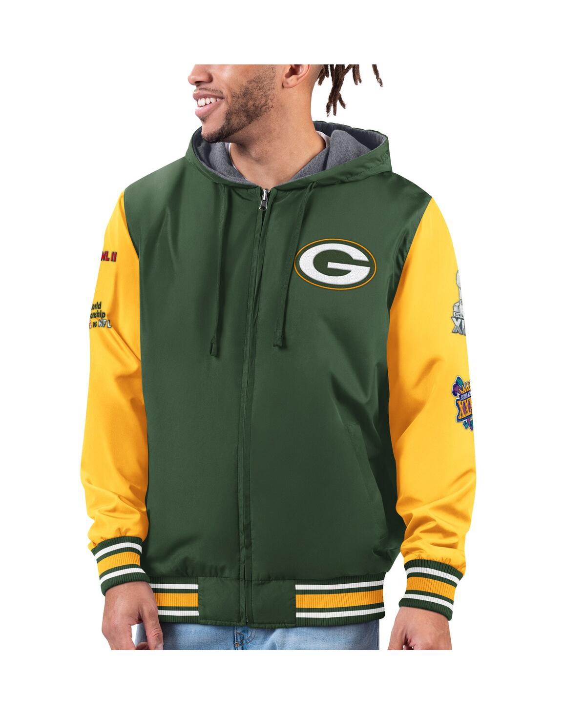 Men's G-iii Sports by Carl Banks Green, Gold Green Bay Packers Commemorative Reversible Full-Zip Jacket - Green, Gold