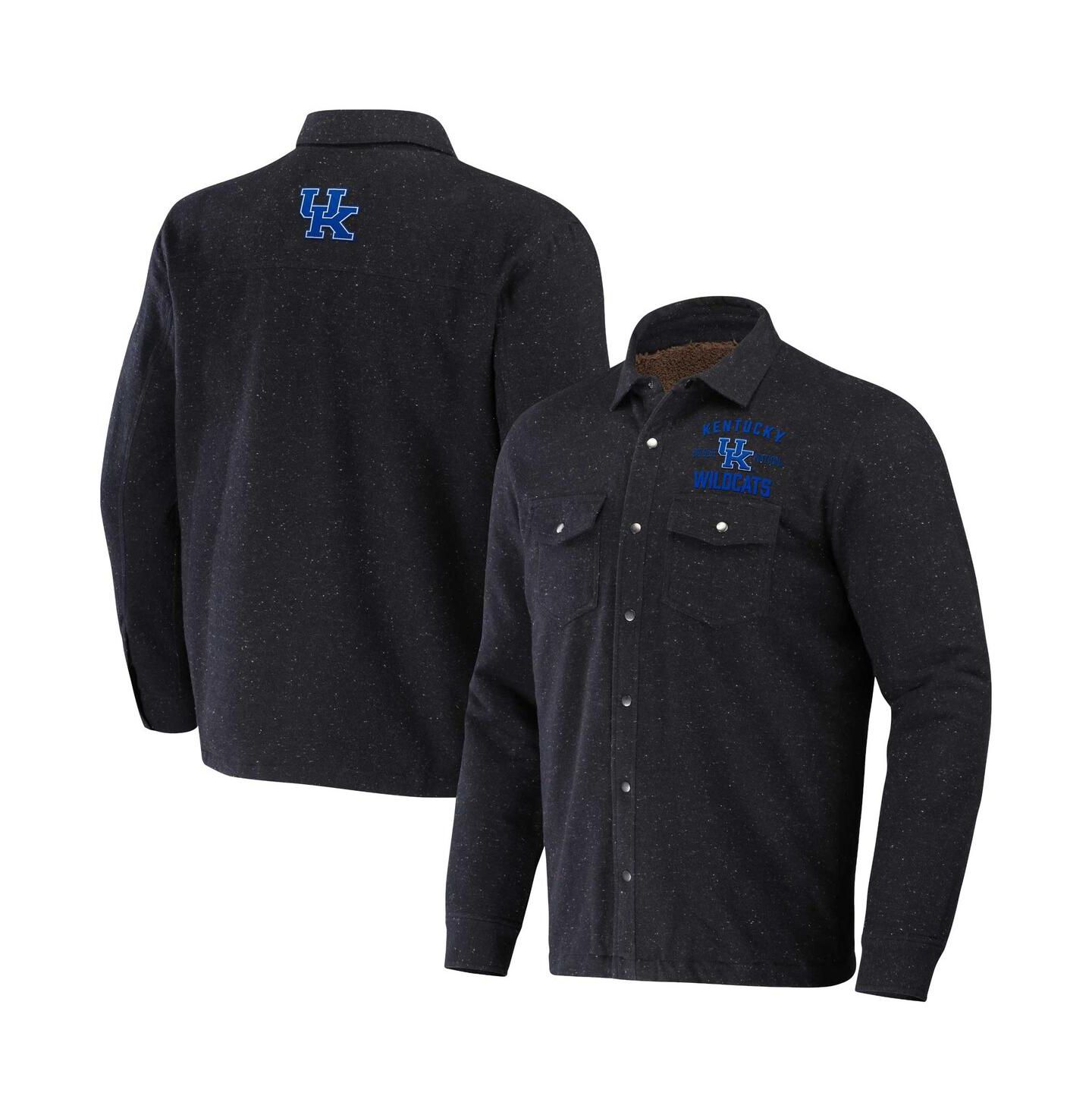 Мужские куртки Fanatics Darius Rucker Collection by Heather Charcoal Kentucky Wildcats Sherpa-Lined Full-Snap Shacket — фото 1