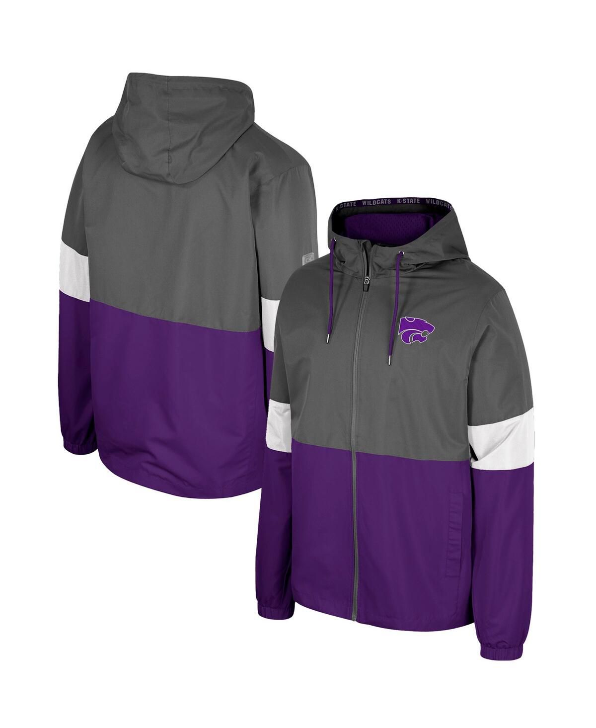 Мужская темно-коричневая куртка Kansas State Wildcats Miles на молнии