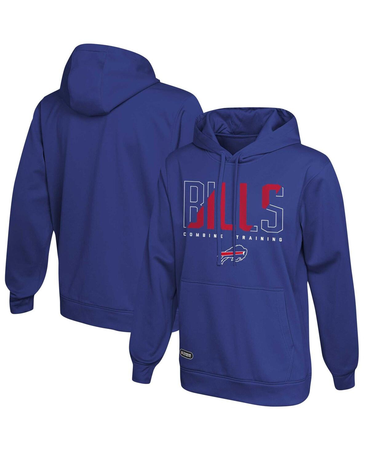 Men's Royal Buffalo Bills Backfield Combine Authentic Pullover Hoodie - Royal