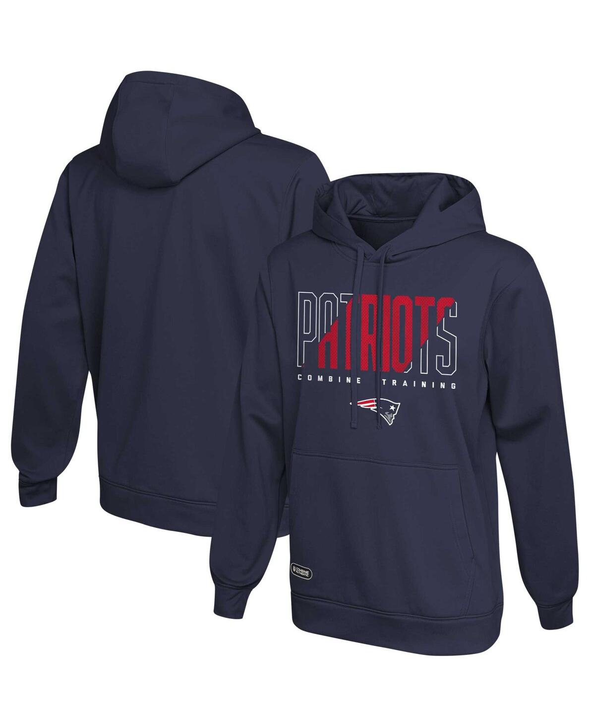 Men's Navy New England Patriots Backfield Combine Authentic Pullover Hoodie - Navy