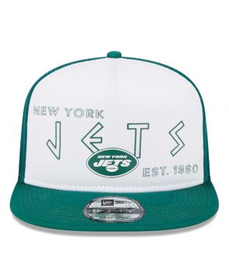 Men's White, Green New York Jets Banger 9FIFTY Trucker Snapback Hat