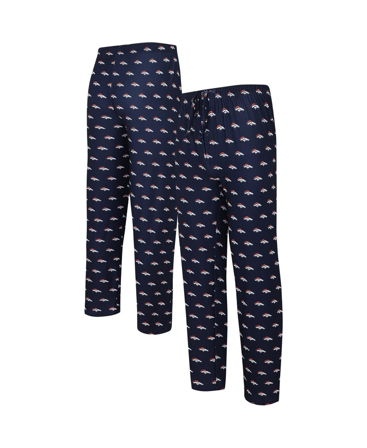 Men's Concepts Sport Navy Denver Broncos Gauge Allover Print Knit Pants - Navy