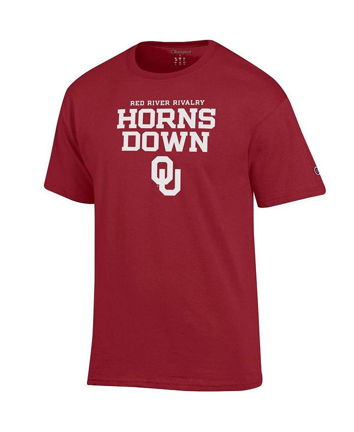 Champion Men's Crimson Oklahoma Sooners Red River Rivalry Slogan T