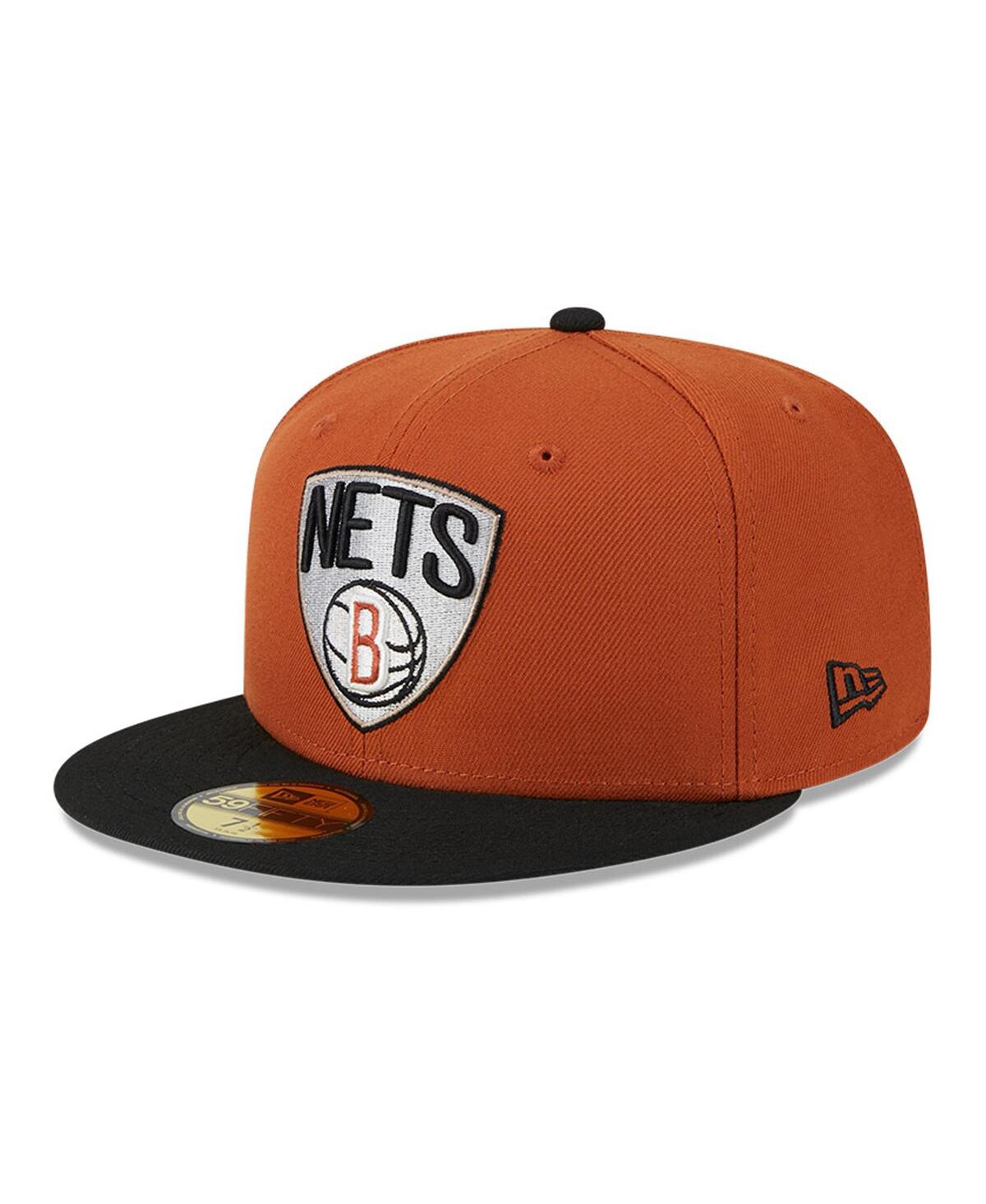 Men's New Era Black Brooklyn Nets Two-Tone 59FIFTY Fitted Hat - Black