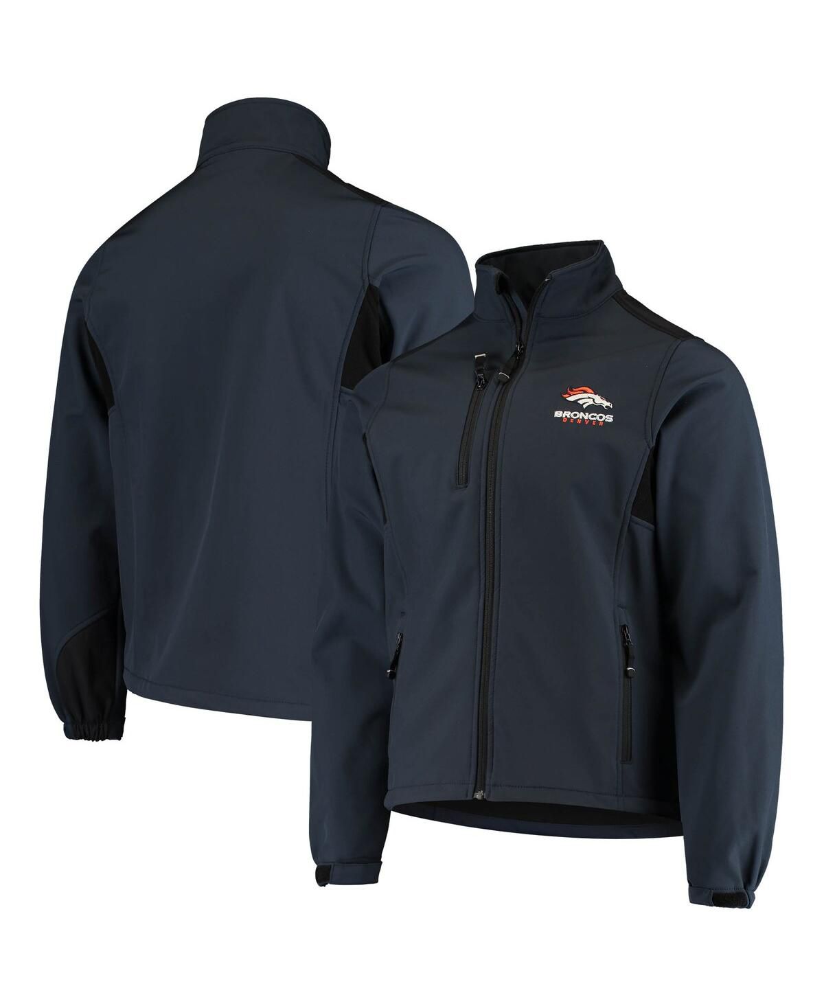Мужская темно-синяя флисовая куртка Denver Broncos Circle Softshell на молнии