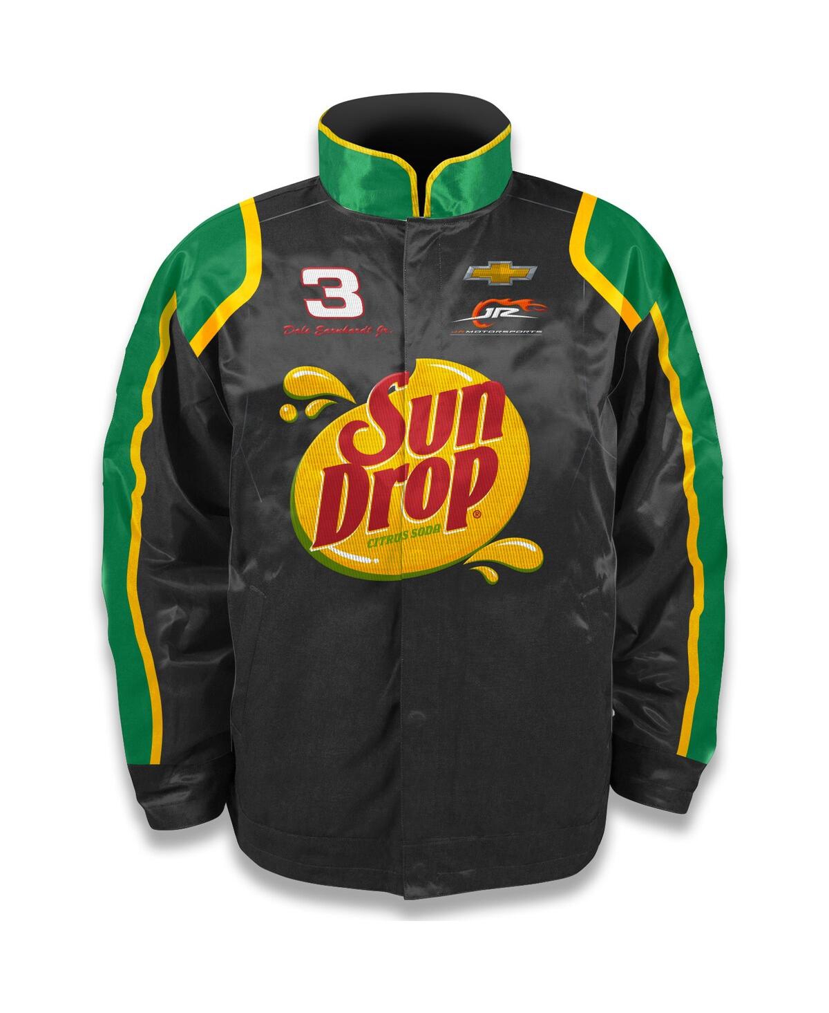 Shop Jr Motorsports Official Team Apparel Men's  Black Dale Earnhardt Jr. Sun Drop Nylon Uniform Full-snap