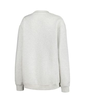 Women's Ash Michigan State Spartans Logo Pullover Sweatshirt