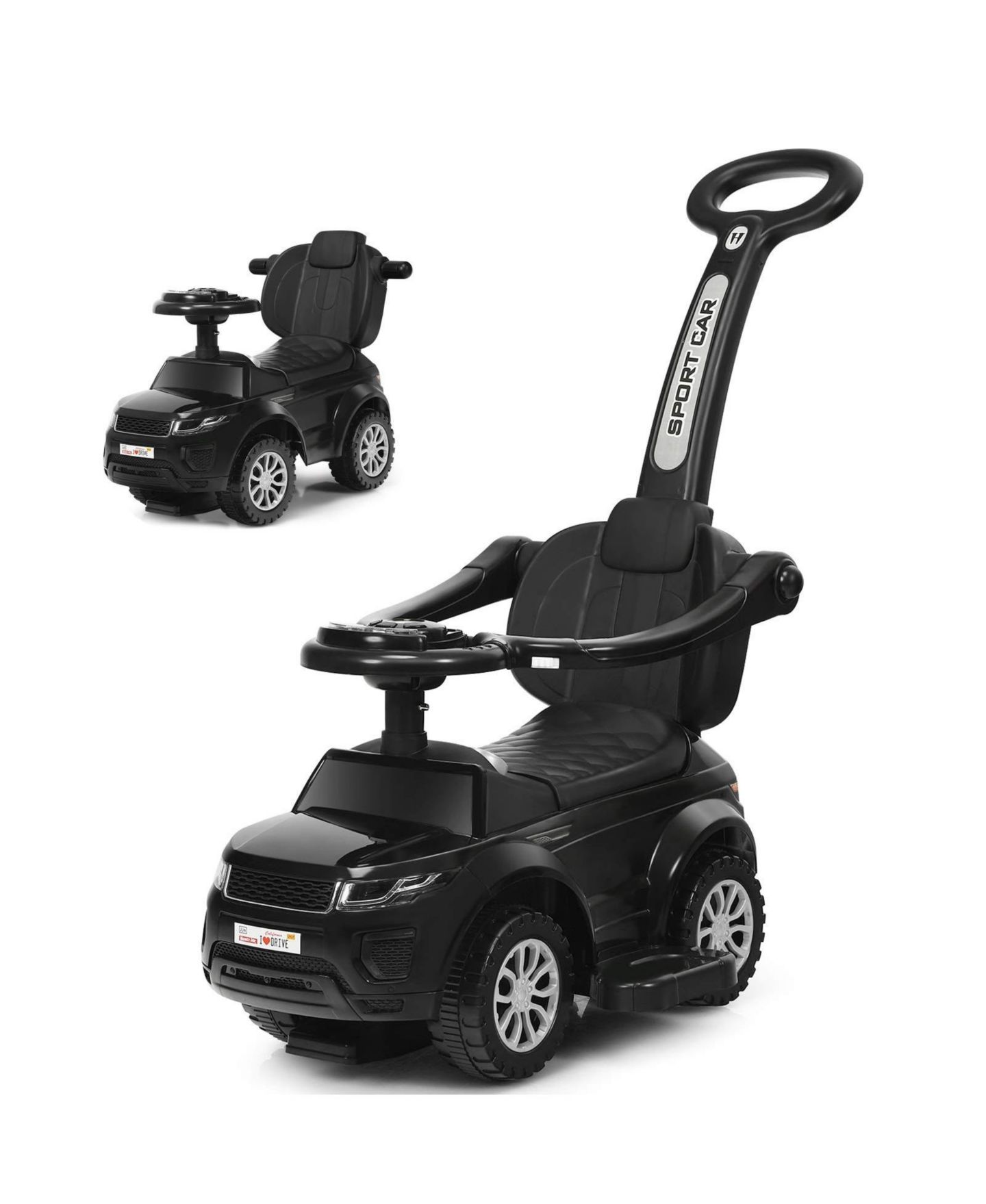 Детская игрушка SUGIFT 3-in-1 Ride-on Push Car with Music, 35"L x 17"W x 33"H, 55 lb. Capacity, Ages 1+ — фото 1