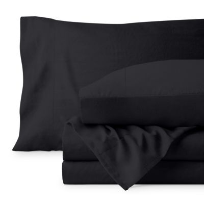 Ultra-Soft Sandwashed Microfiber 4 Piece Sheet Set, Queen