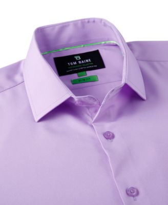 Men's Slim Fit Short Sleeve Performance Button Down Dress Shirt