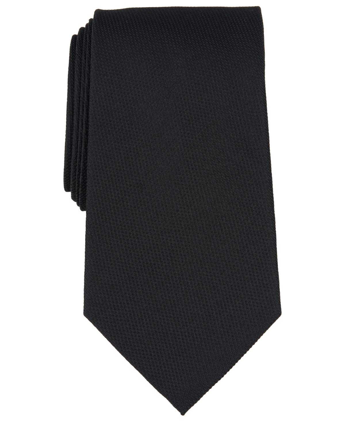 Brooks Brothers B By  Men's Textured Solid Silk Tie In Black