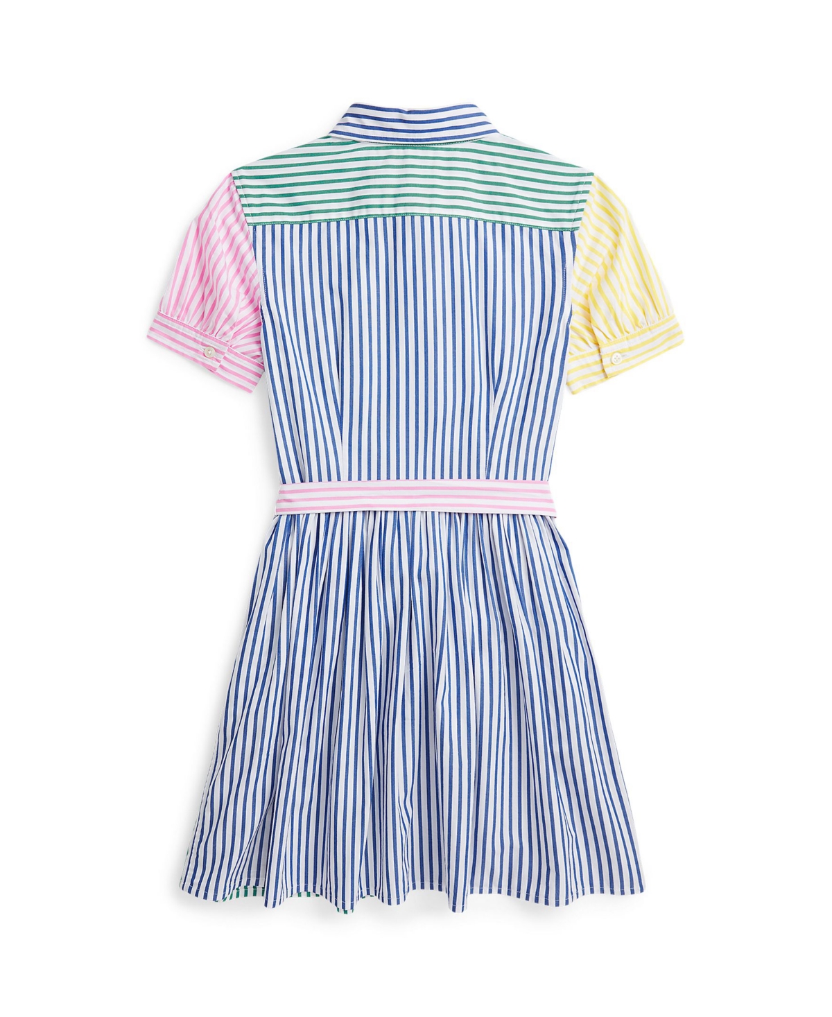 Shop Polo Ralph Lauren Big Girls Striped Cotton Fun Shirtdress In Multi