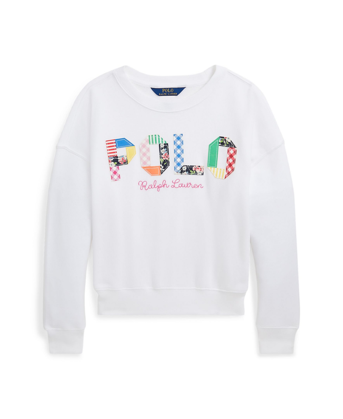 Polo Ralph Lauren Kids' Mixed-logo Terry Sweatshirt In White