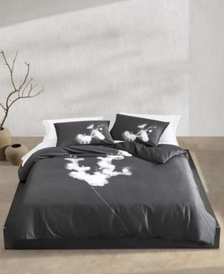 Calvin Klein Orchid Cotton Sateen Duvet Cover Sets In Charcoal