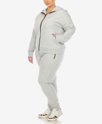 Plus Size Fleece Lined 2 Pc Tracksuit Set