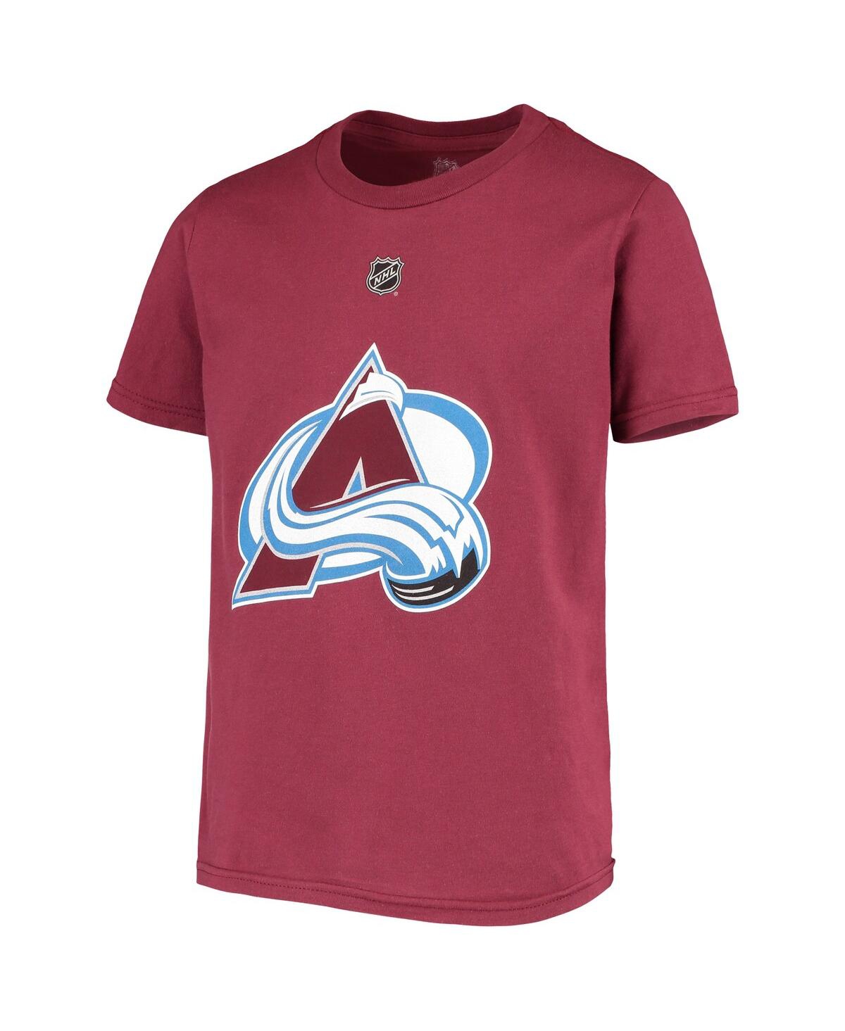 Shop Outerstuff Big Boys Cale Makar Burgundy Colorado Avalanche Player Name And Number T-shirt