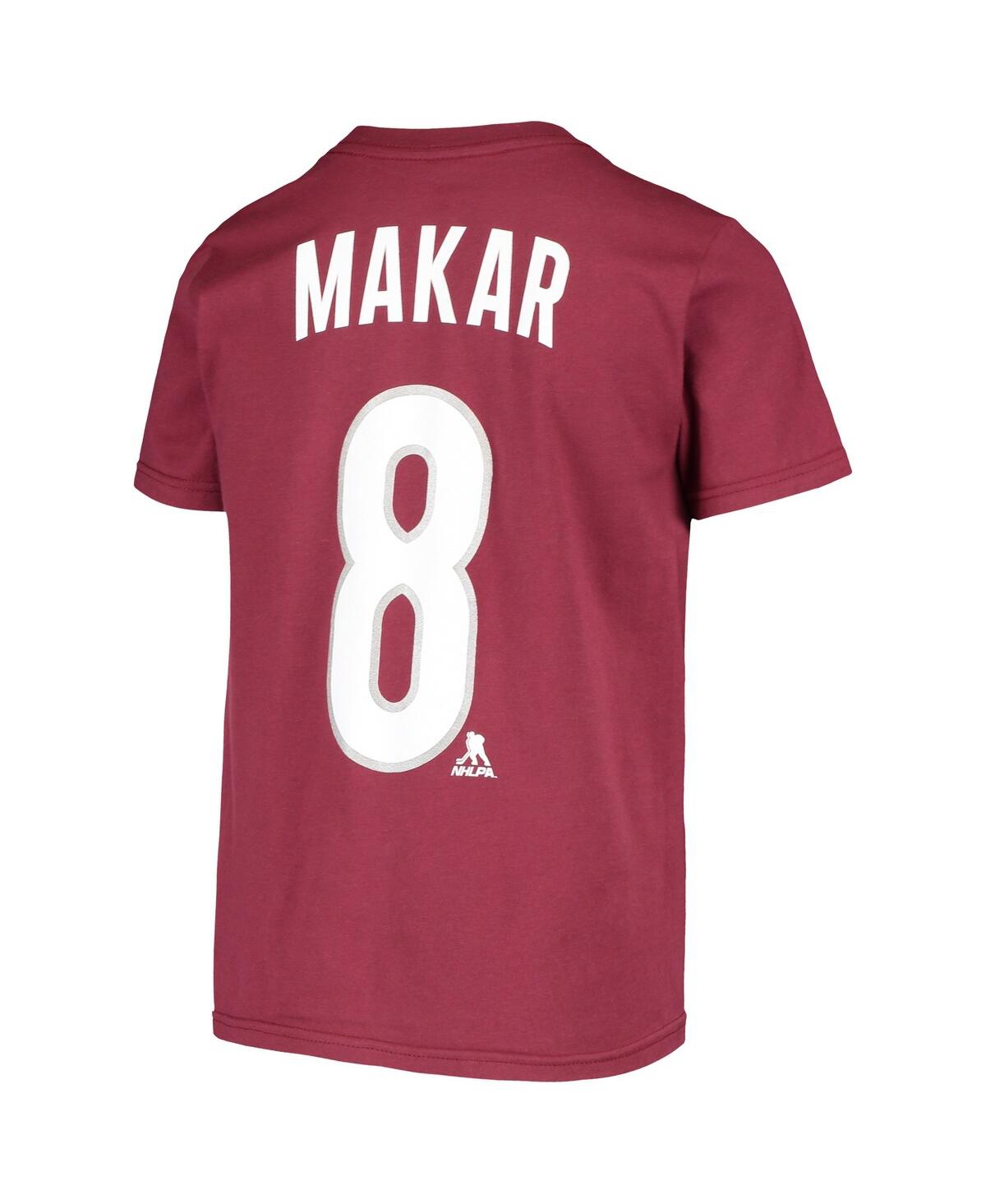 Shop Outerstuff Big Boys Cale Makar Burgundy Colorado Avalanche Player Name And Number T-shirt