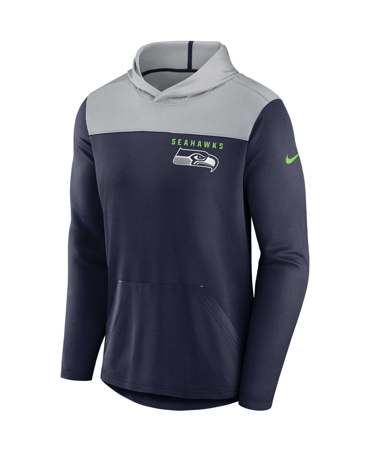 Shop Nike Men's  Navy Seattle Seahawks Fan Gear Pullover Hoodie