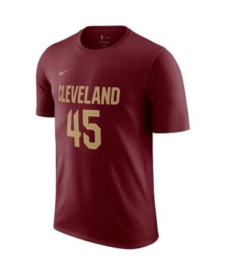 Men's Donovan Mitchell Burgundy Cleveland Cavaliers Icon 2022/23 Name and Number T-shirt