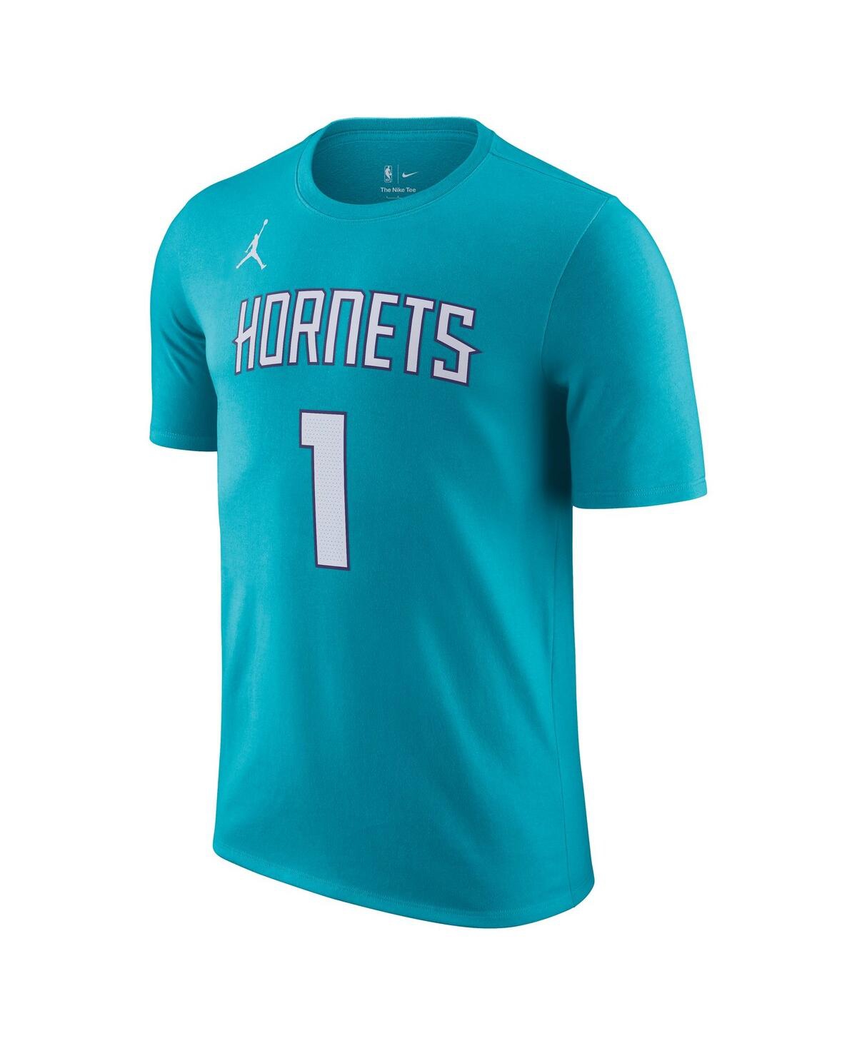 Men's Nike LaMelo BallCharlotte Hornets Icon 2022/23 Name and Number T-shirt - Teal