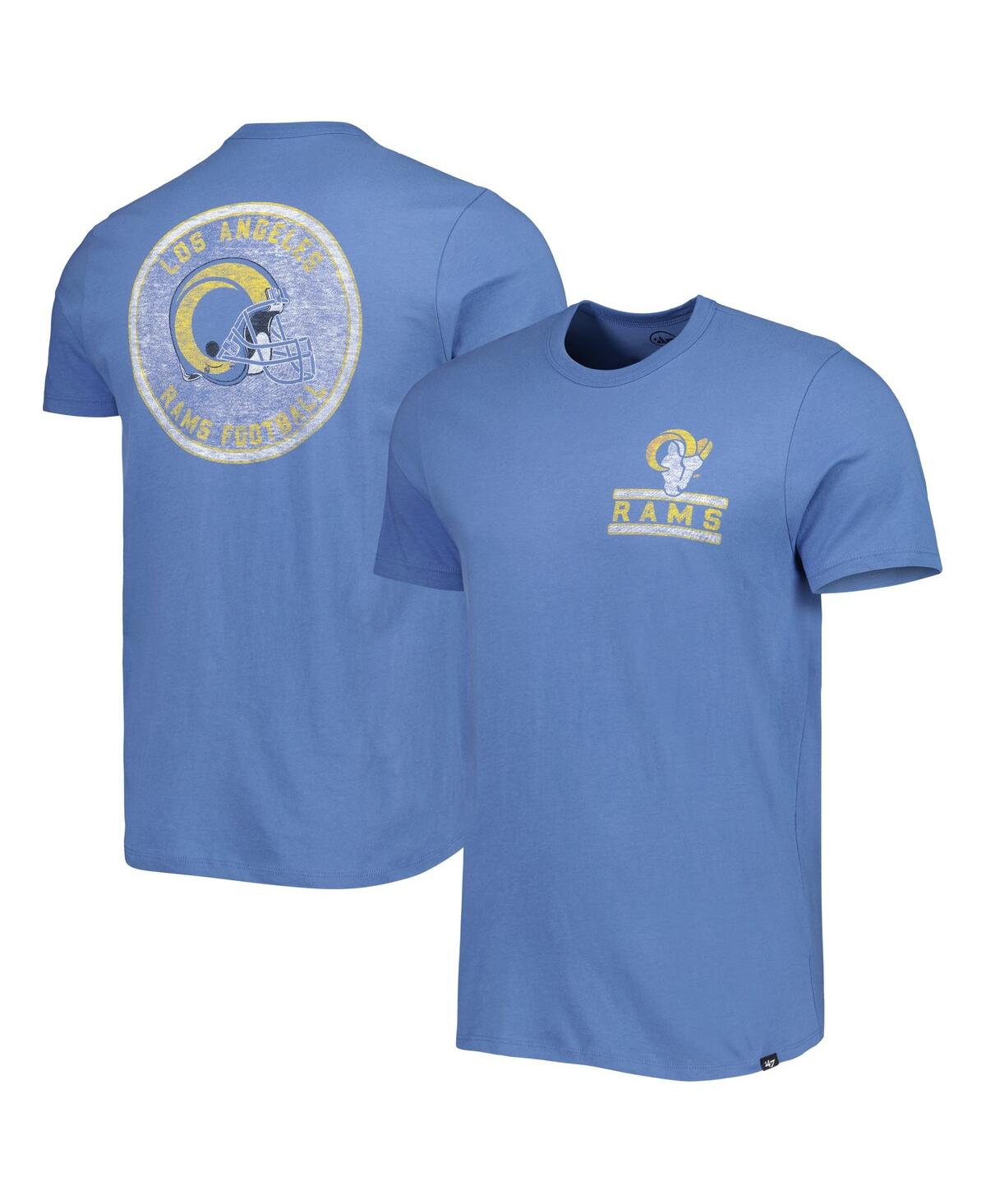 47 Brand Men's ' Royal Distressed Los Angeles Rams Open Field Franklin T-shirt