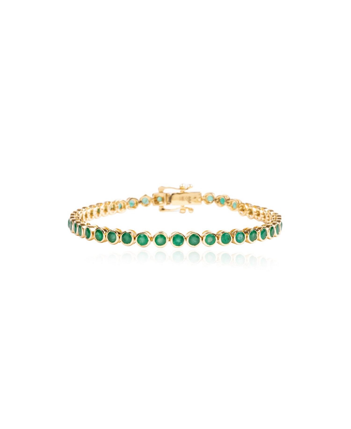 Emerald Bezel Bracelet - Green