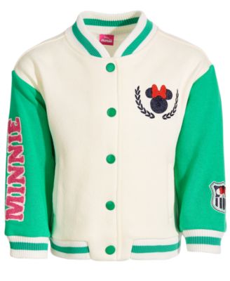 Disney - Toddler & Little Girls Minnie Mouse Varsity Bomber Jacket