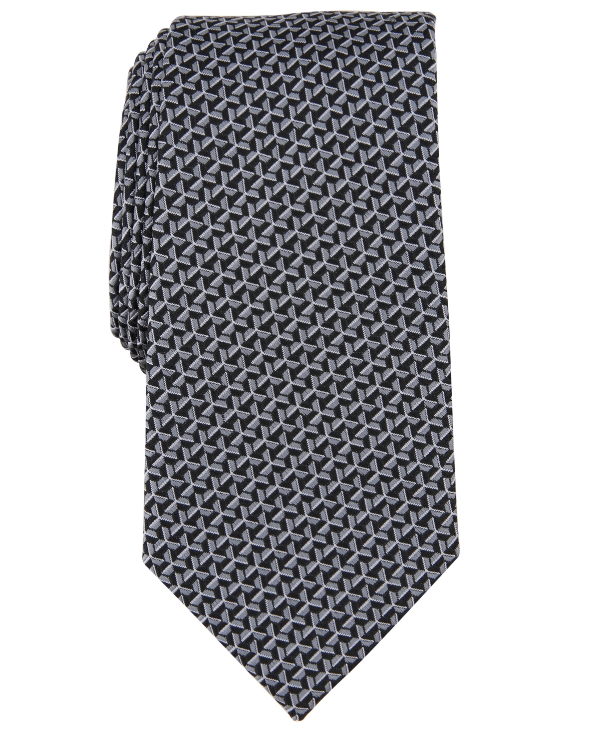 Shop Perry Ellis Men's Rova Geo-print Tie In Black
