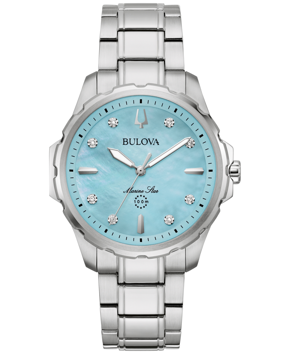 Women's Marine Star Diamond Accent Stainless Steel Bracelet Watch 36mm - Silver-tone