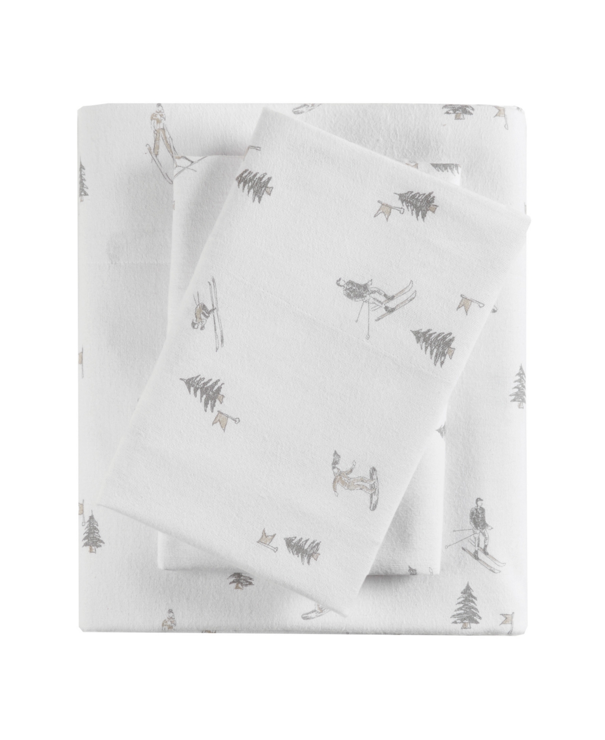 SLEEP PHILOSOPHY TRUE NORTH BY SLEEP PHILOSOPHY NOVELTY PRINTED COTTON FLANNEL 4-PC. SHEET SET, CALIFORNIA KING 