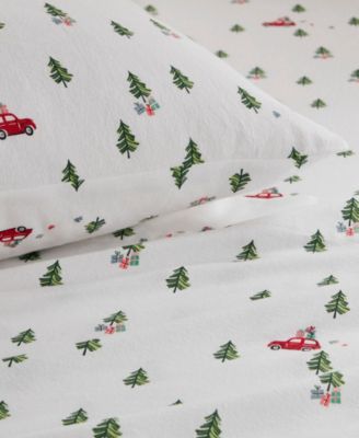 Printed Cotton Flannel 4-Pc. Sheet Set, Queen