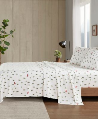 Printed Cotton Flannel 4-Pc. Sheet Set, King