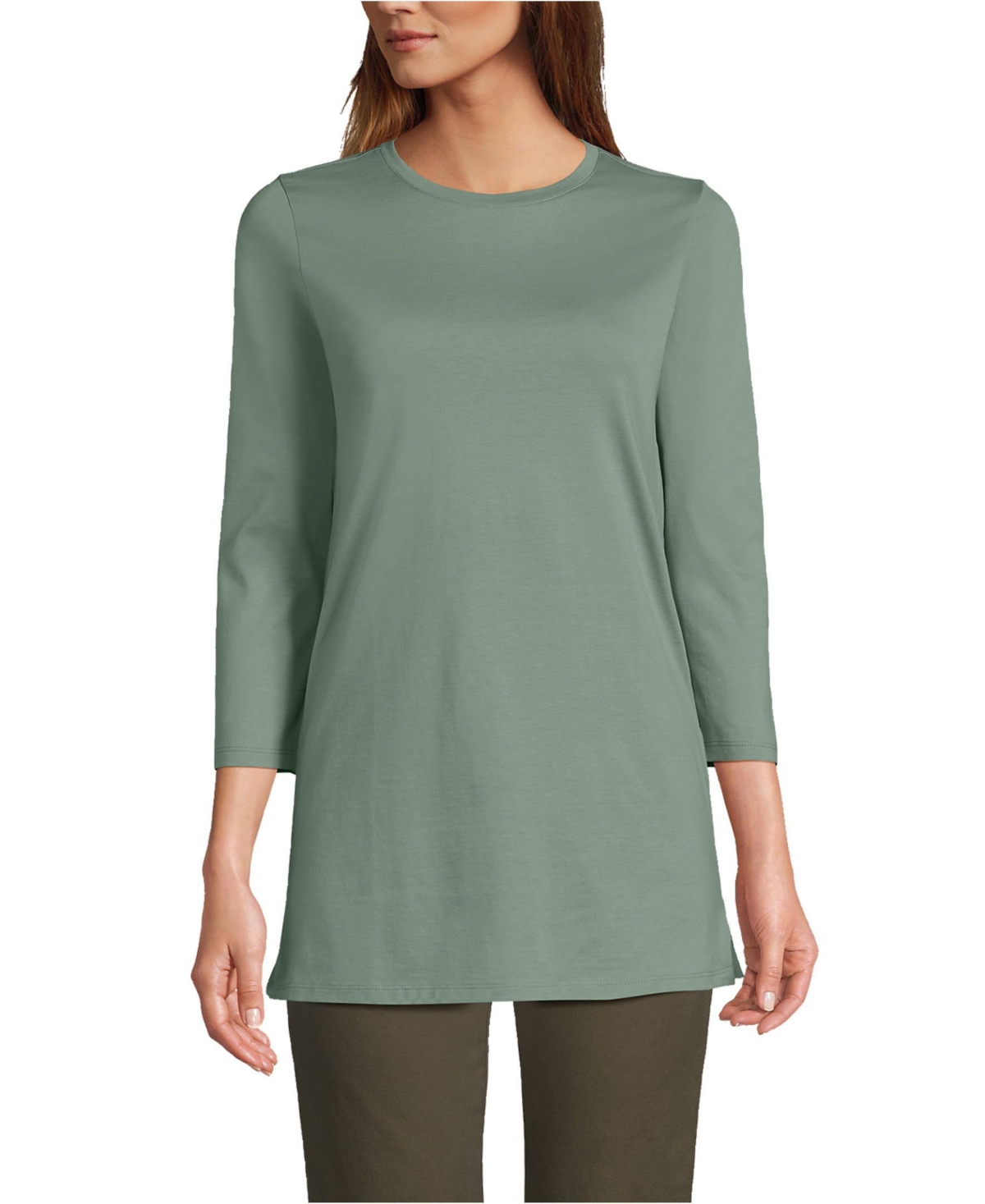 Lands' End Petite 3/4 Sleeve Cotton Supima Tunic