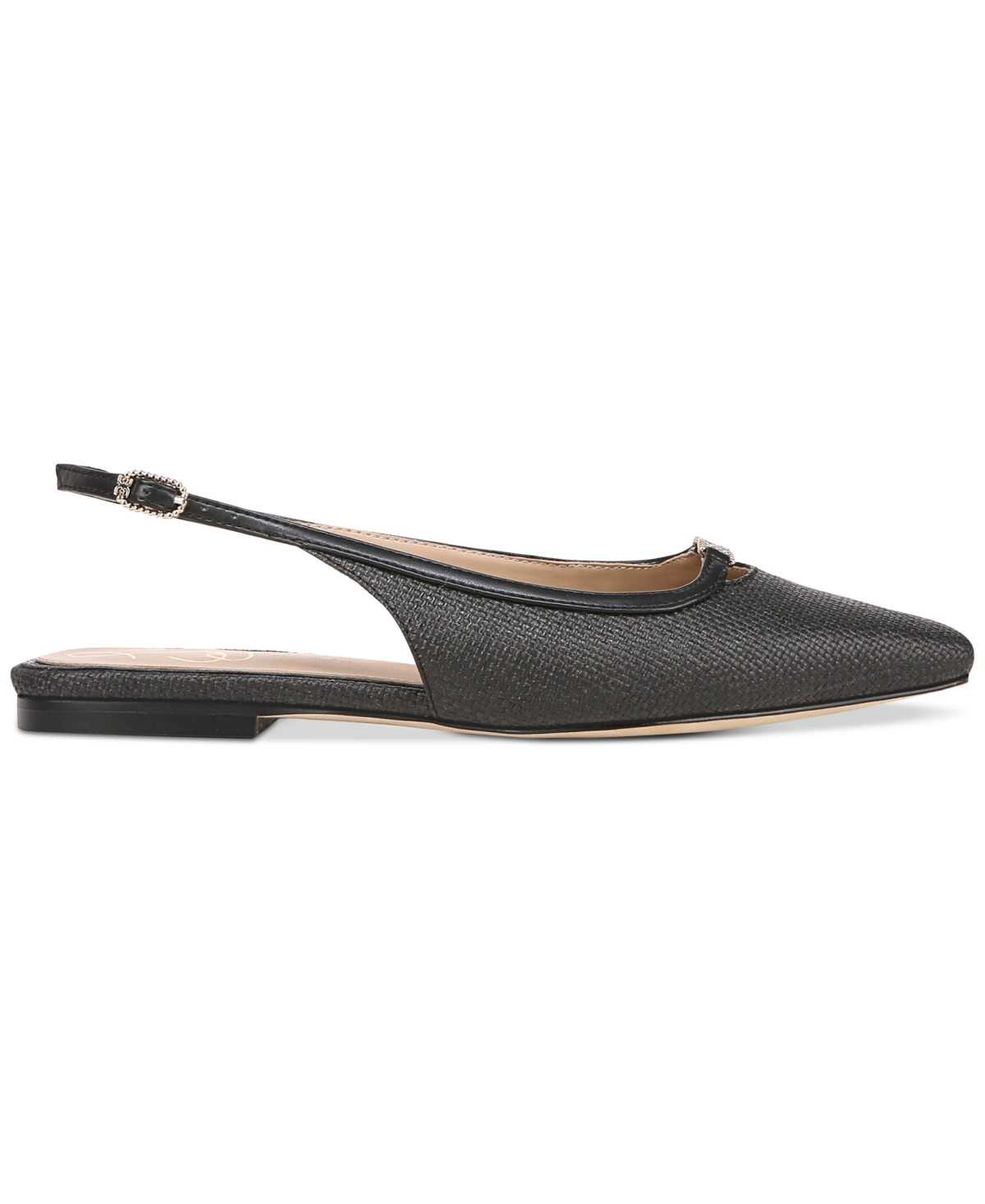 Shop Sam Edelman Women's Cleo Snip-toe Slingback Flats In Black