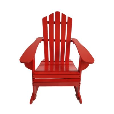 Streamdale Reclining Wooden Outdoor Rocking Adirondack Chair
