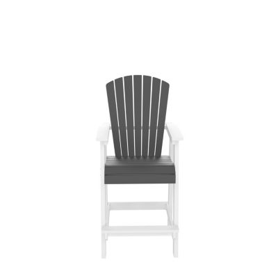 Streamdale HDPE Bar Chair, White + Gray, Set Of 2