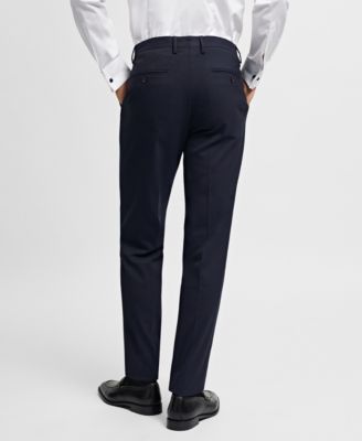 Men's Stretch Fabric Slim-Fit Suit Pants
